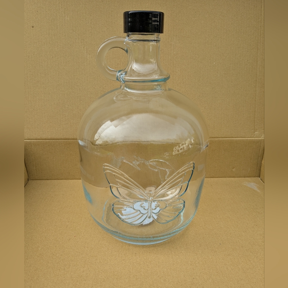 Rare Limited Dolly Parton Moonshine Liquor Jug Glass Jar Butterfly Signe…